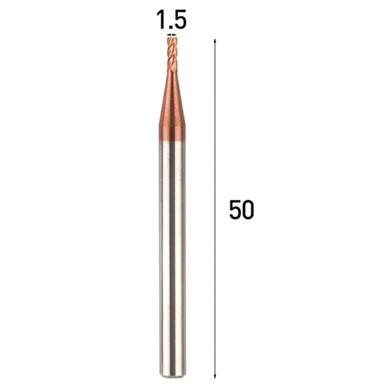 

Frez węglik Vhm 4p 1,5 mm chwyt 4mm TiAlN 55HRC Cn