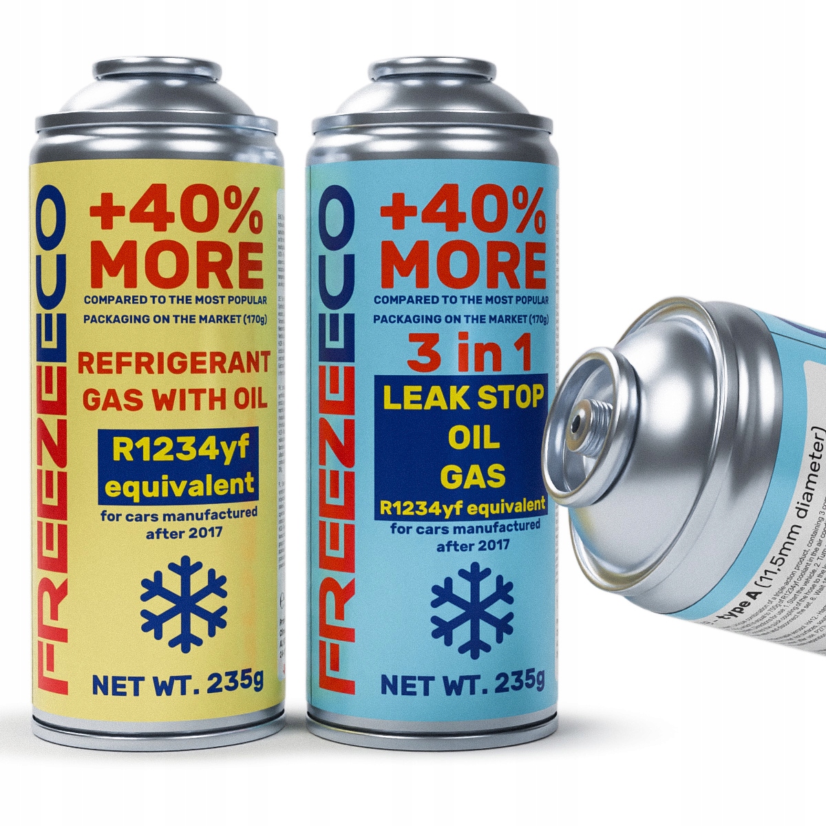 3w1 FIX Olej Uszczelniacz Gaz R134yf +40% MORE CZYNNIK KLIMATYZACJI AC AUT