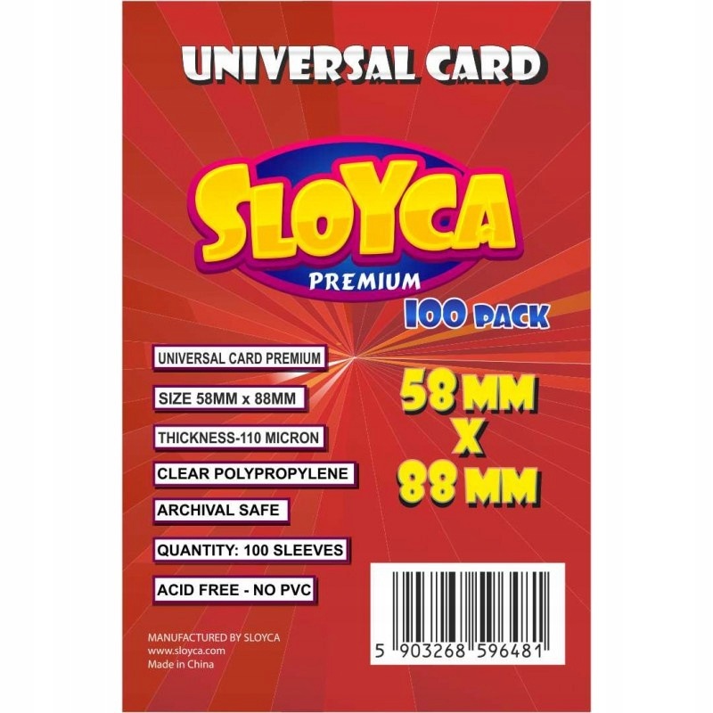 Sloyca Koszulki Universal Card Premium (58x88mm) 100 szt.