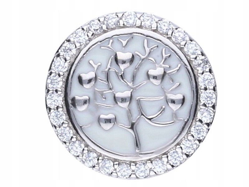 Stříbrný přívěsek 925 bead stromek zirkon 3,64 g, ideální jako dárek