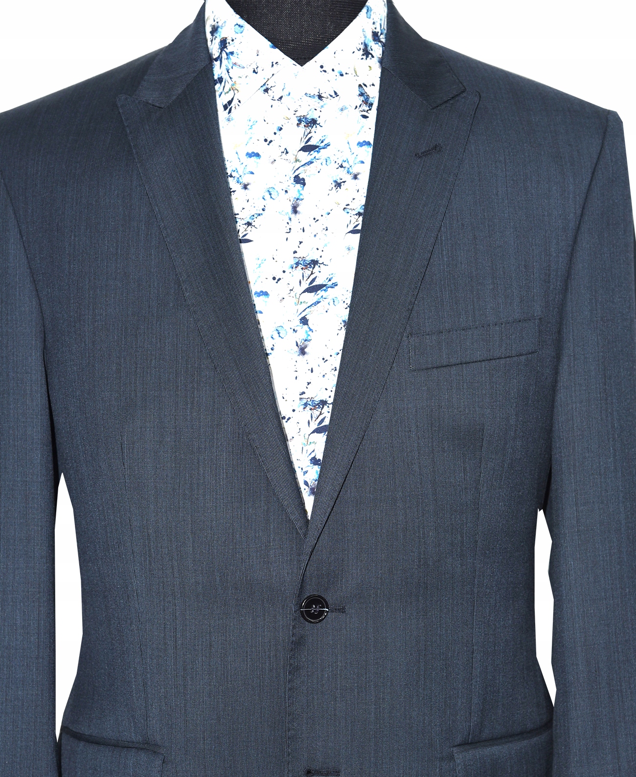 Pánský jednořadý oblek Regular tmavě modrý 182/100/86