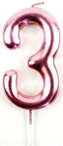 

Świeczka na Tort Urodzinowy Rose Gold Cyfra 3