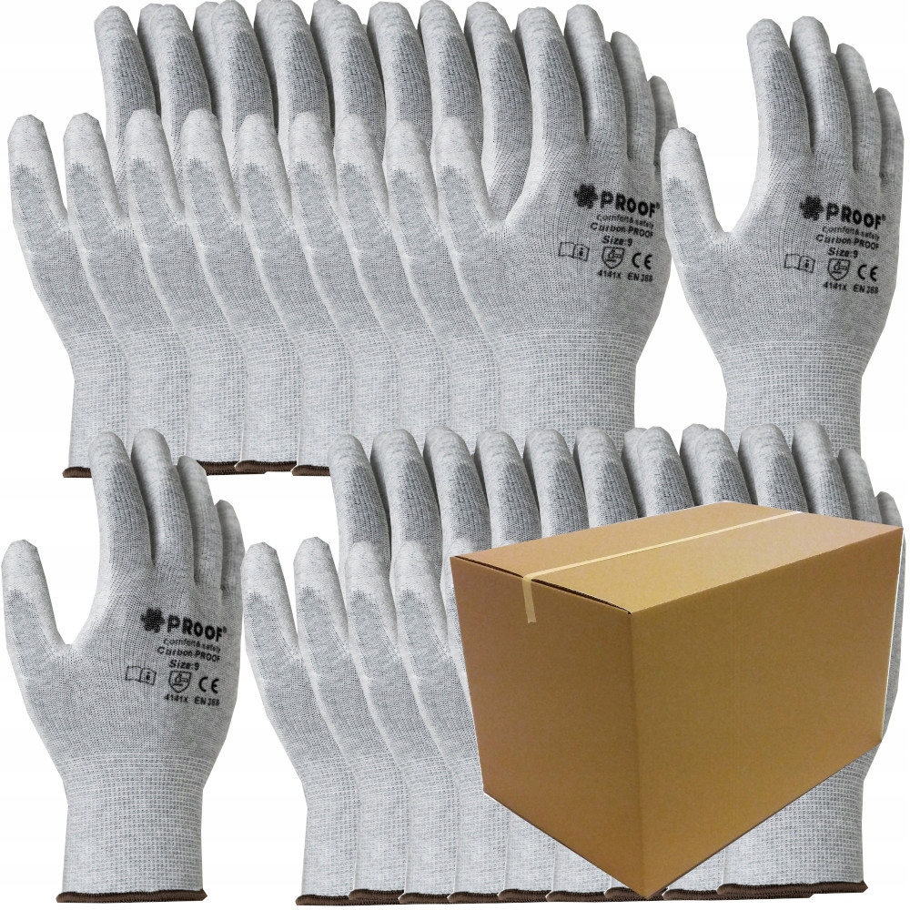 REKAWICE ROBOCZE ESD ANTYSTATYCZNE CARBON 7 300par