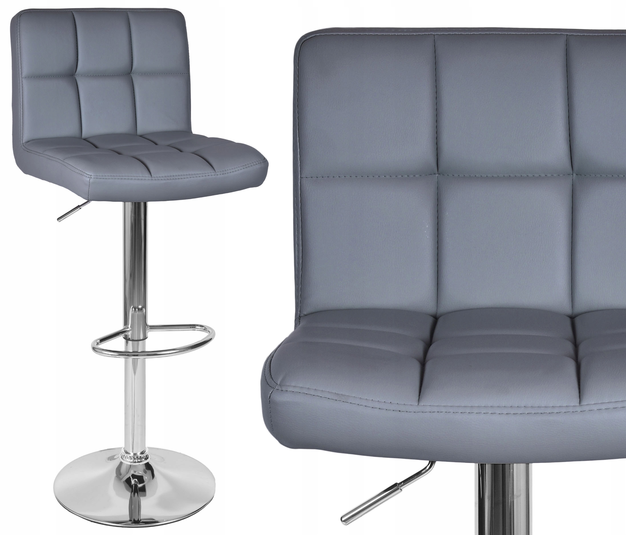 

Hoker Pikowany Obrotowy Regulowany Krzesło Stołek