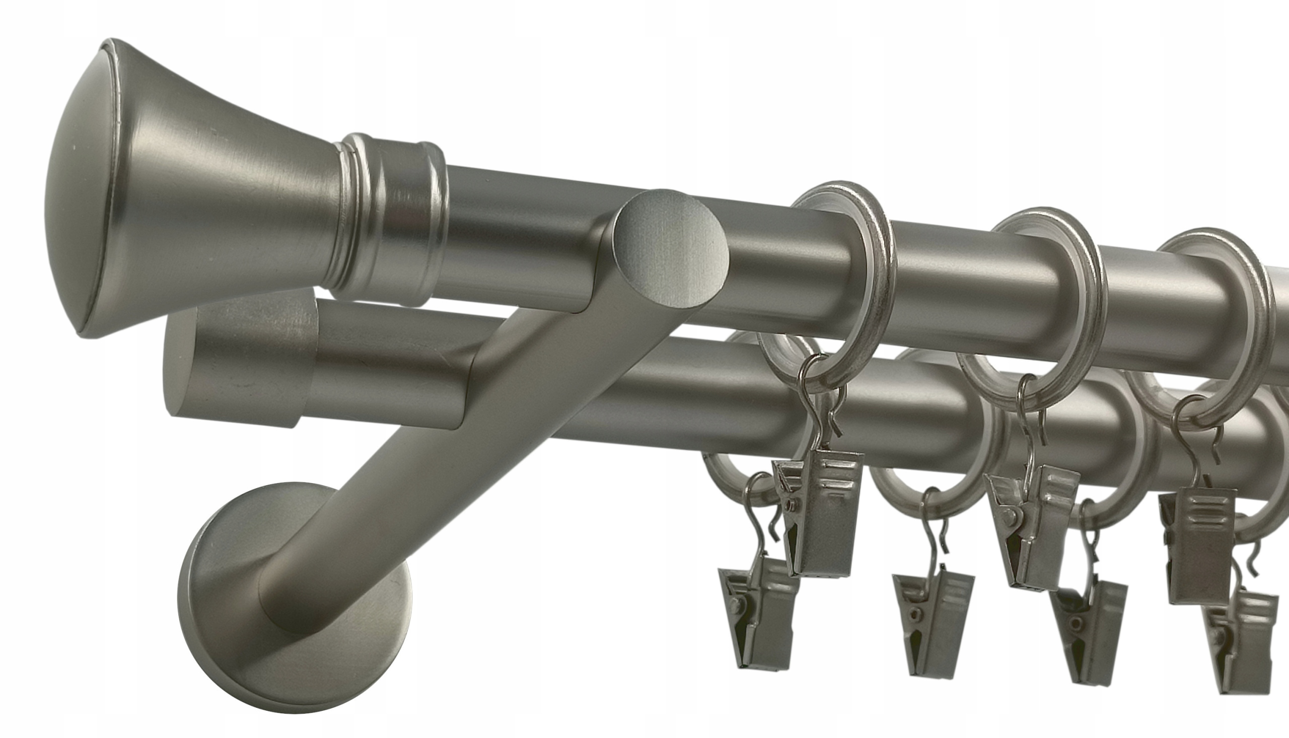 Garnýž Dvojitá Satén Ø19+19 mm Monaco 160 cm