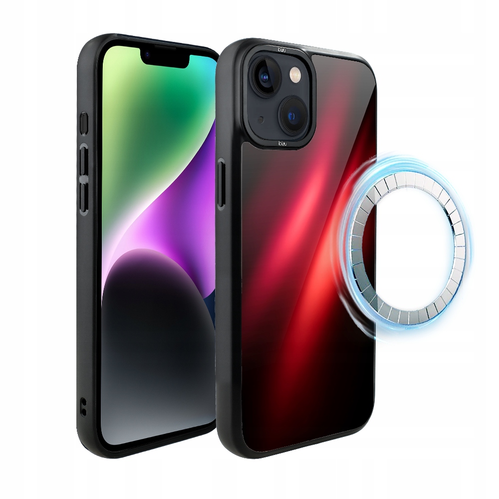 Pouzdro pro iPhone 14 Ibizu DropGuard Matt s MagSafe, červená Nebula