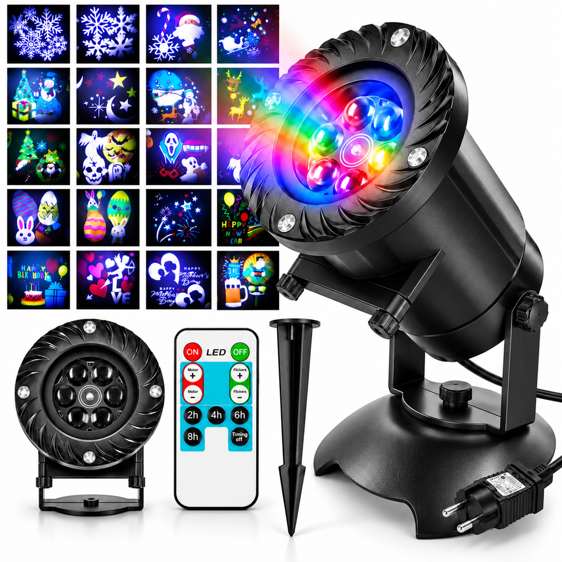 Vánoční Laserový Led Projektor 20 Motivů 3,6W Projektor Na Dům Voděodolný