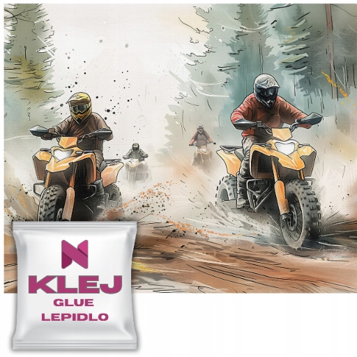 Fototapeta pro mládež pro chlapce a děti Motory Off Road Akvarel 260x390