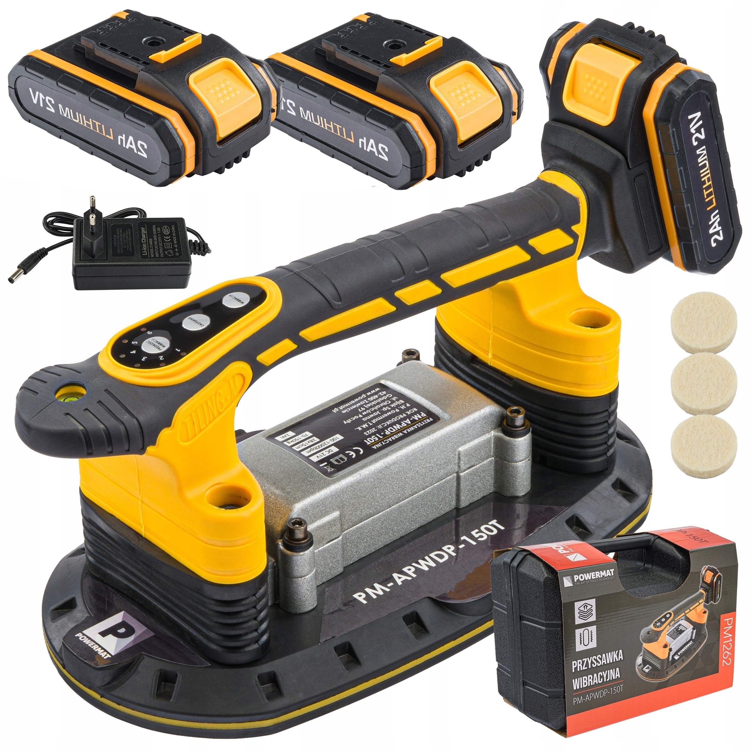 Přísavka Pro Pokládku Dlaždic Vibrátor Pro Vyrovnávání 2xAKU 21V