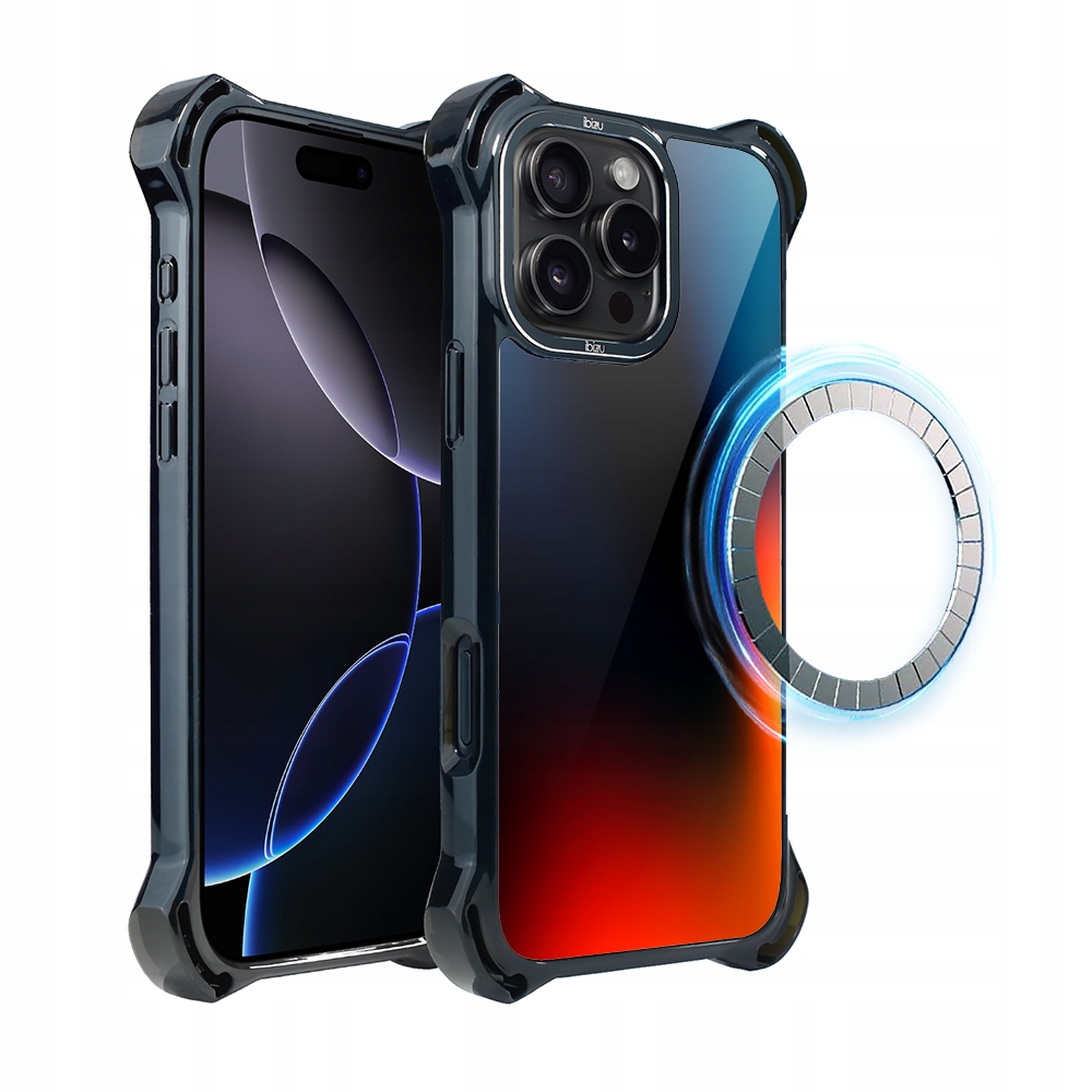 Pouzdro Ibizu DropGuard Ultra s MagSafe pro iPhone 16 Pro Max, půlnočně modré