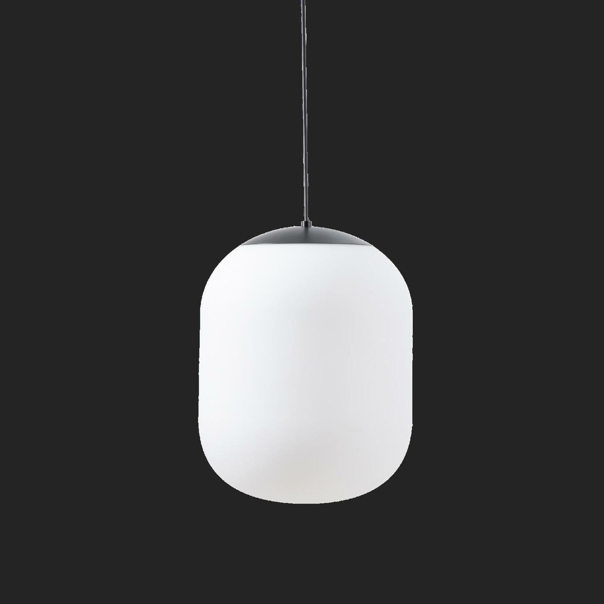 Osmont 62382 Tania S1 Hp závesné sklenené svietidlo čierna biela IP40 3000 K