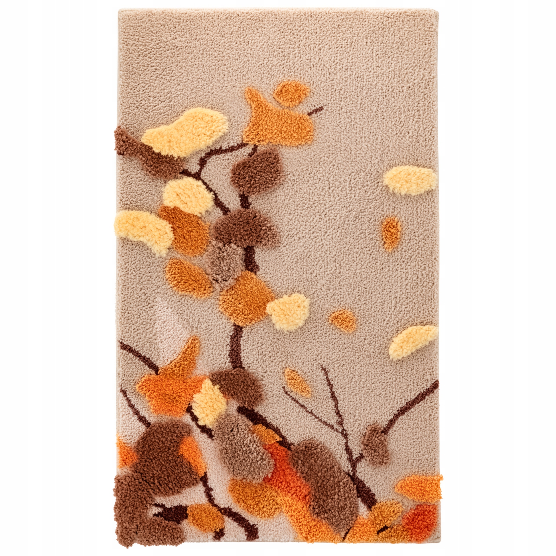 Koberec do obývacího pokoje Béžový Shaggy 60x100 cm Ozdobný 3D vzor Měkký Milý Ozdobný