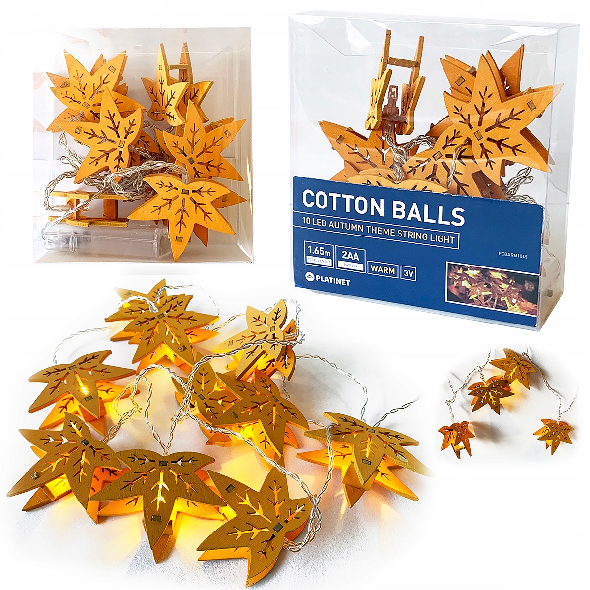 

Lampki Led girlanda listki jesień 10szt ciepłe