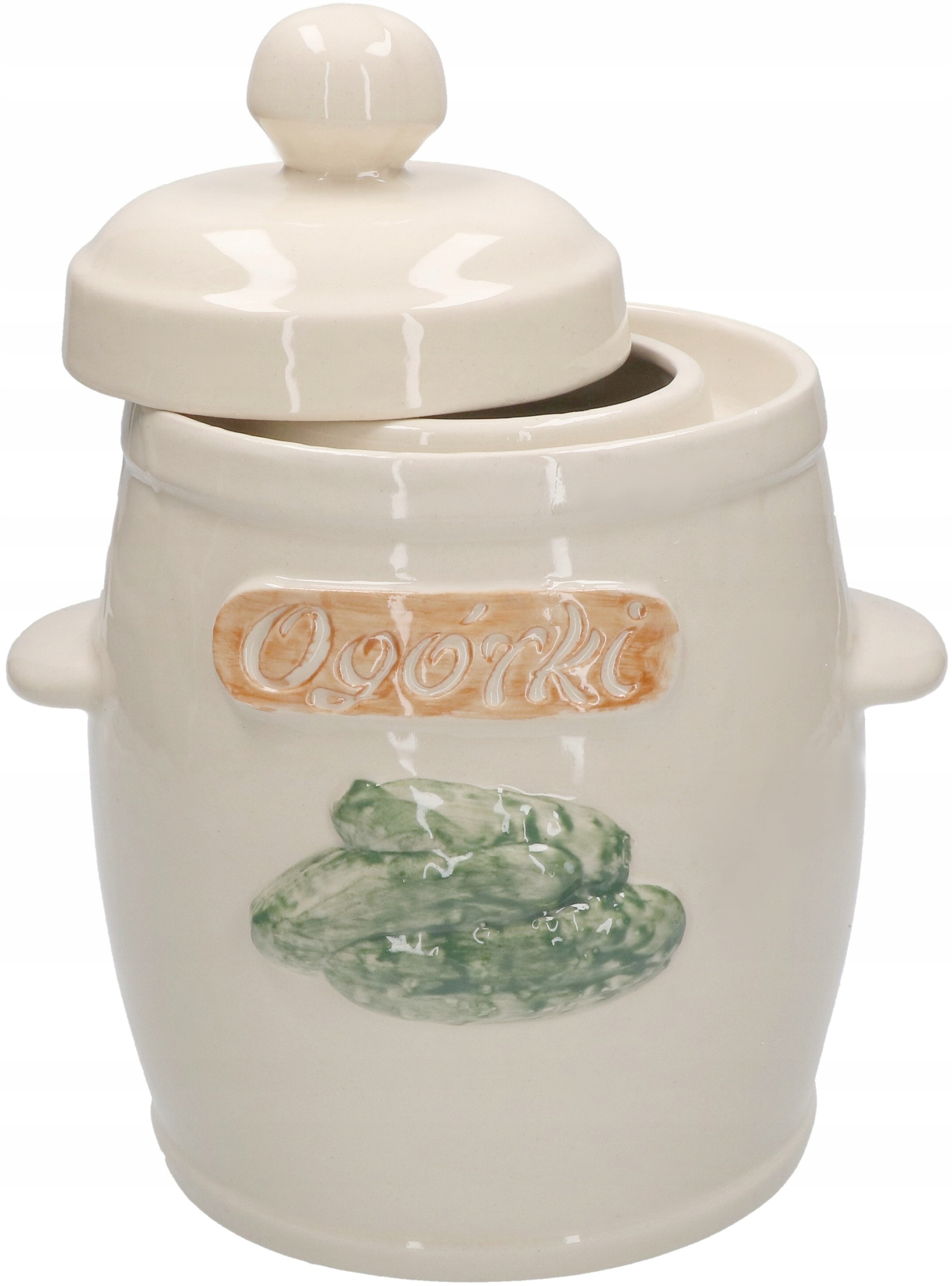 GARNEK NA OGÓRKI+POKRYWA KAMIONKA KISZENIE 5L KREM Marka Krystynka