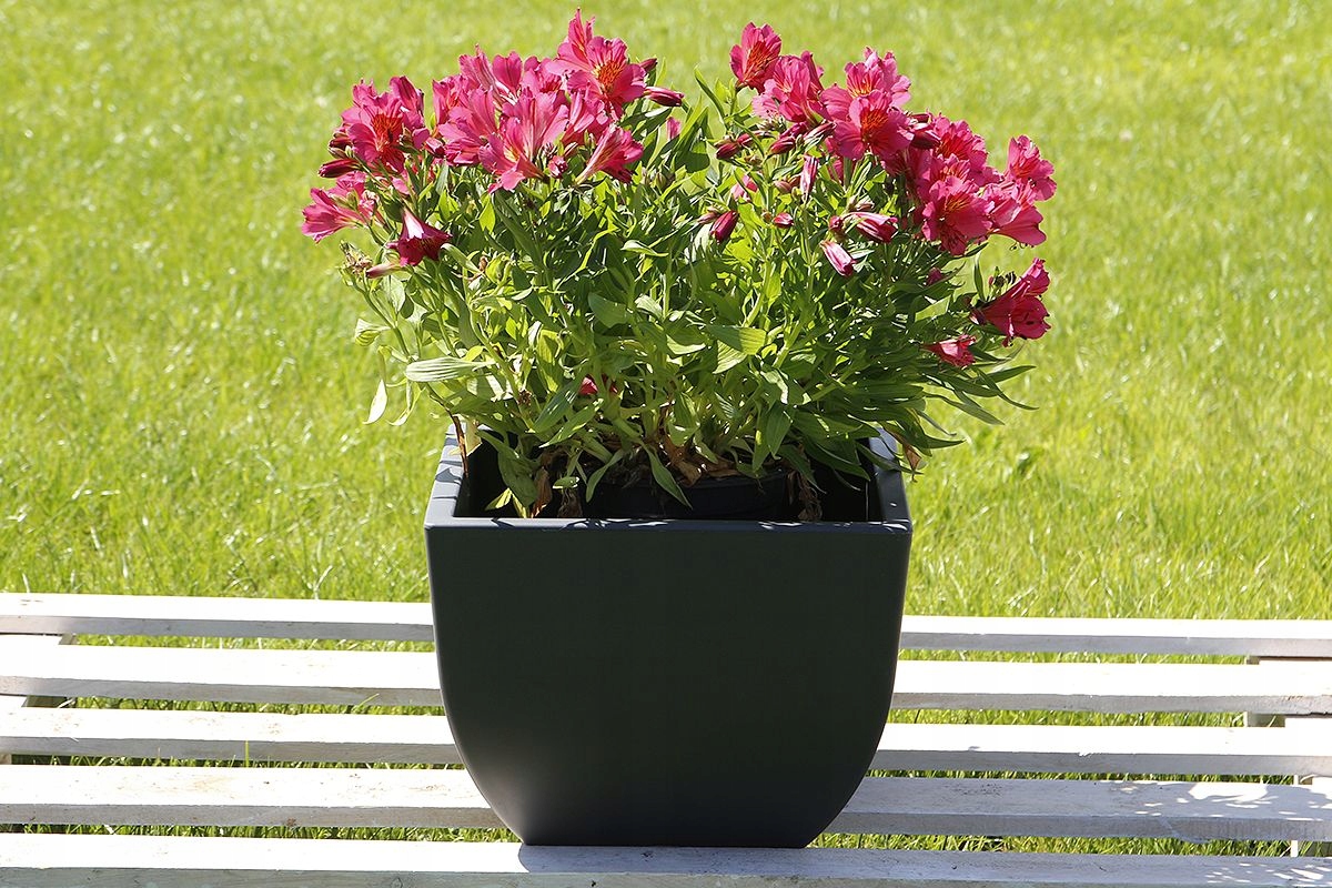 NOWOCZESNA DONICZKA DONICA OSŁONKA KWIETNIK na kwiaty balkon taras antracyt EAN (GTIN) 5907474344058