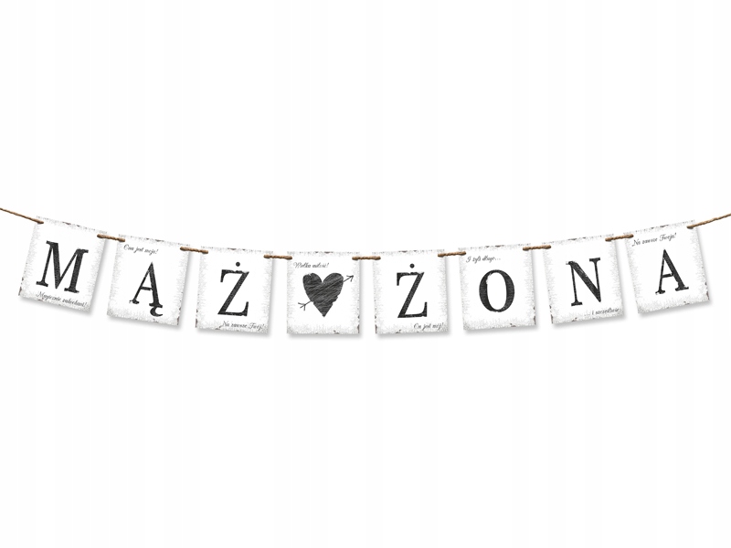 

Banner Ślubny Weselny Mąż Żona Dekorcje 100cm