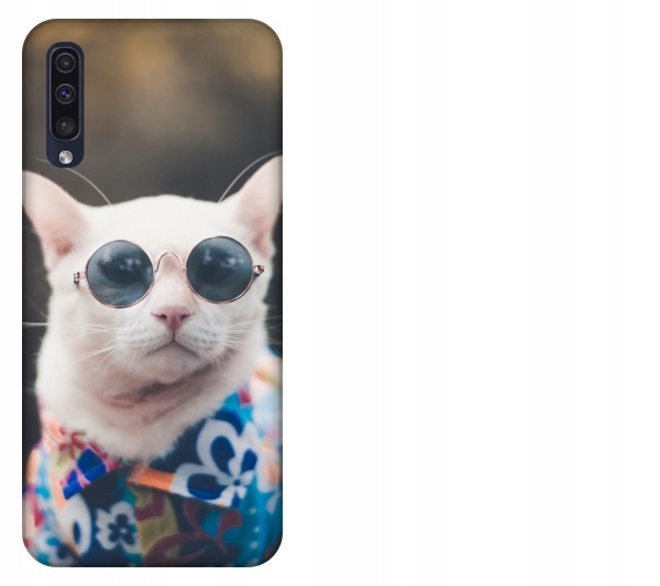 

Etui pokrowiec Samsung Galaxy A50 Kot hipster smie