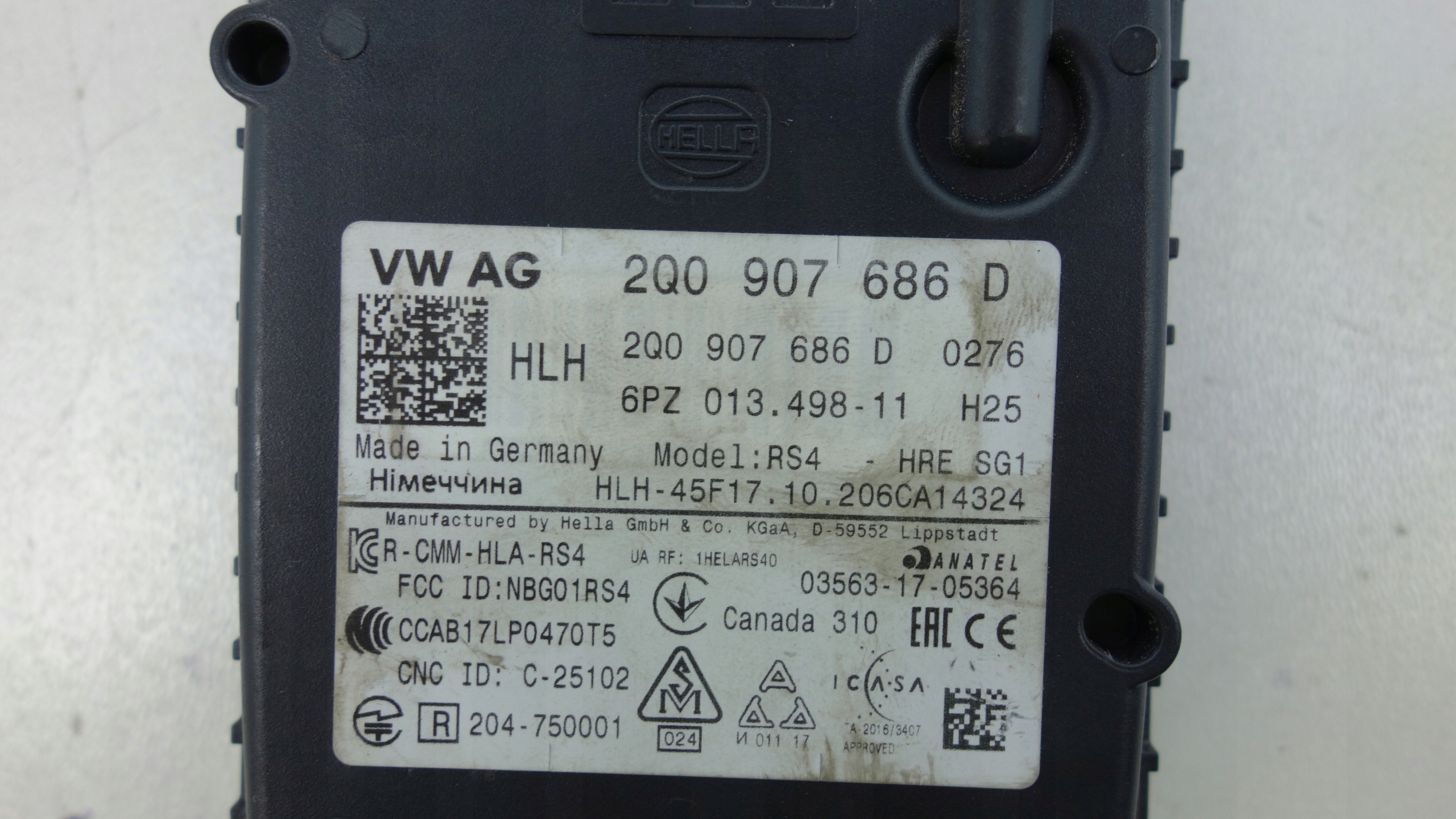 RADAR DISTRONIC SENSOR ACC VW PASSAT B8 14- 2Q0907686D