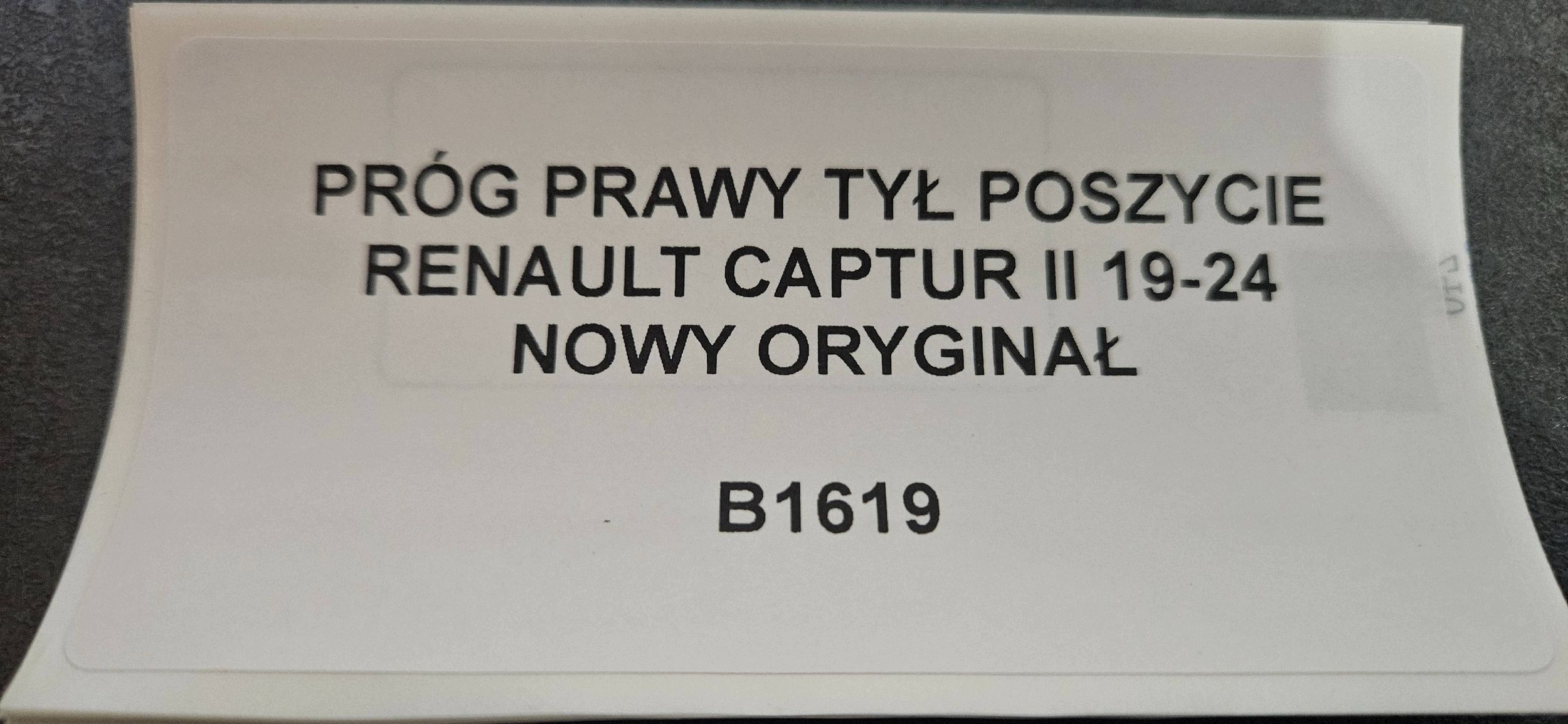 threshold right rear part side RENAULT CAPTUR II 19-24 new original