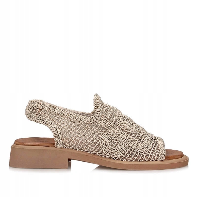 Sandály Boccato 755.1420 T08 T Khv béžové ažurové, nazouvací