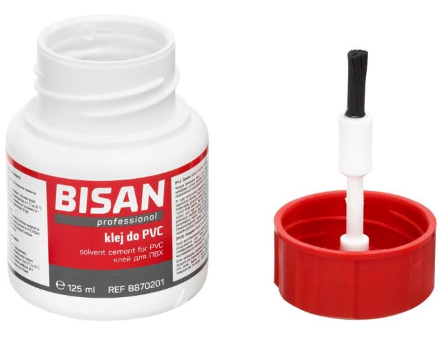 KLEJ PRZEZROCZYSTY DO ŁĄCZENIA PLASTIKU PCV 125ml Marka Bisan
