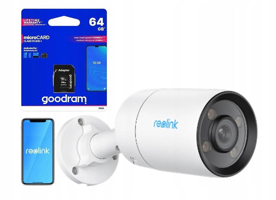 Kamera Reolink Color Series P320X 4MP PoE 4xdioda barva v noci 64GB Karta