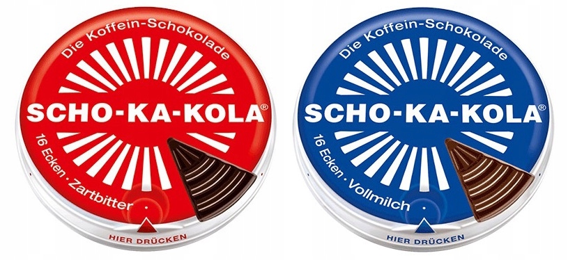 

Czekolada Scho-Ka-Kola gorzka i mleczna z kofeiną
