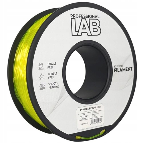 Filament Tpu Prof. Lab. 1,75mm 1 kg 1000g Yellow Żółty