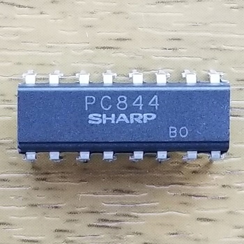 Transoptor z wejściem Ac PC844 (poczwórny PC814) 5kV, 35V, 50mA