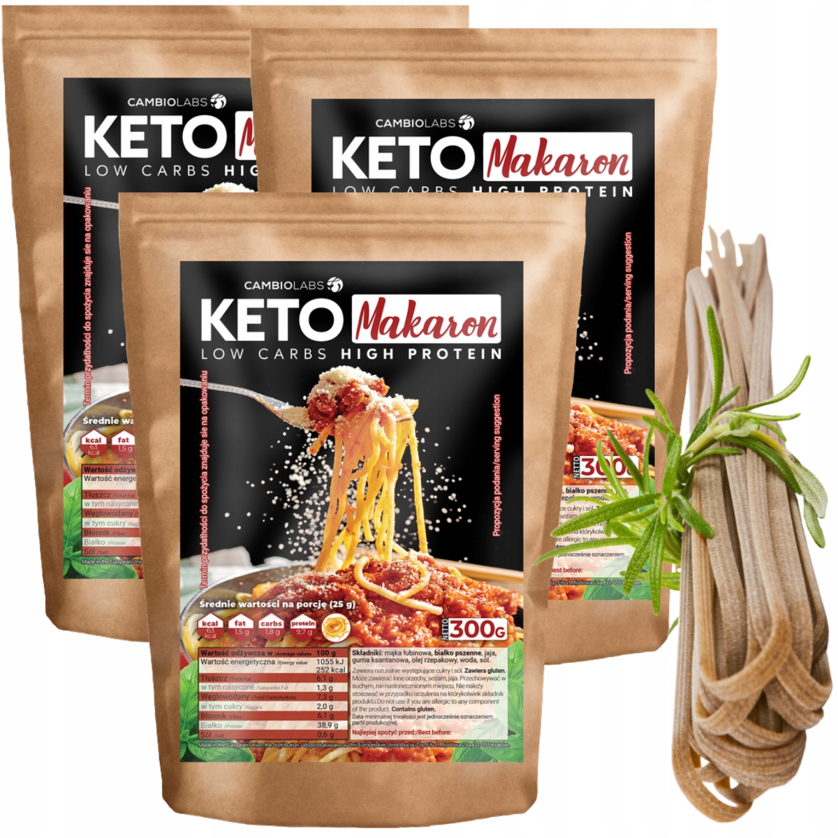 Keto Produkty Těstoviny Keto – o 90 % méně sacharidů