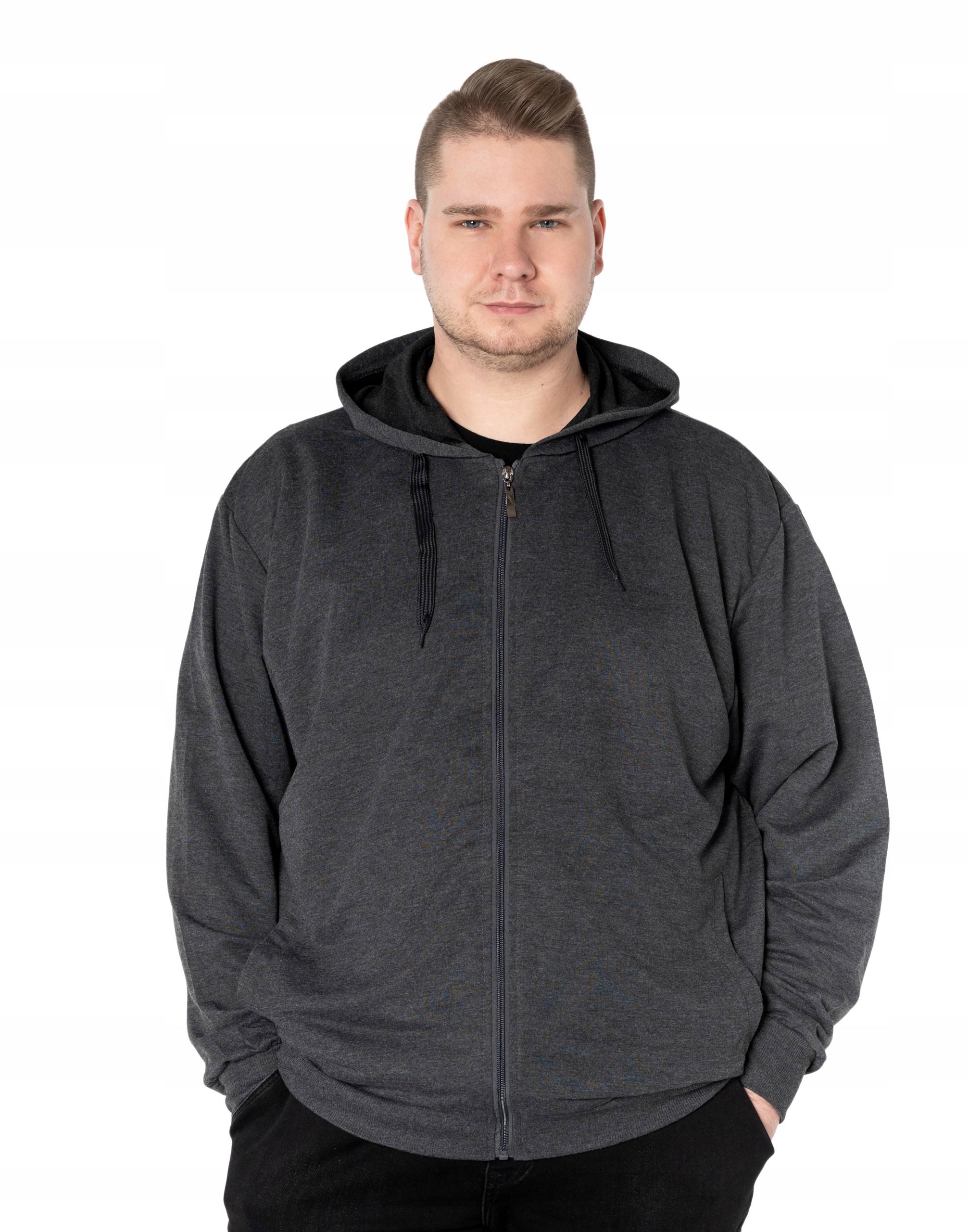 

Duża Bluza Męska Rozsuwana z Kapturem 2299-04 5XL