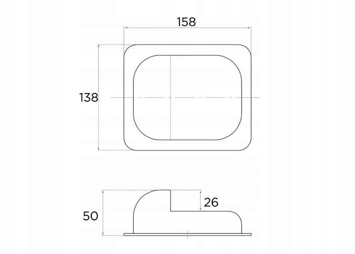 STOPER OGRANICZNIK DO BRAMY H=50MM CZARNY Kod producenta 61.091C