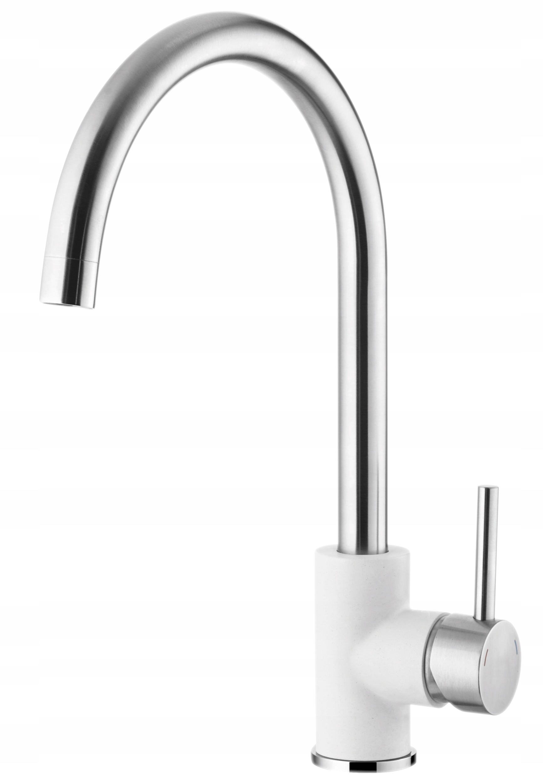 Kuchyňská baterie pure white pro dřez Gina Inox kohoutek do dřezu