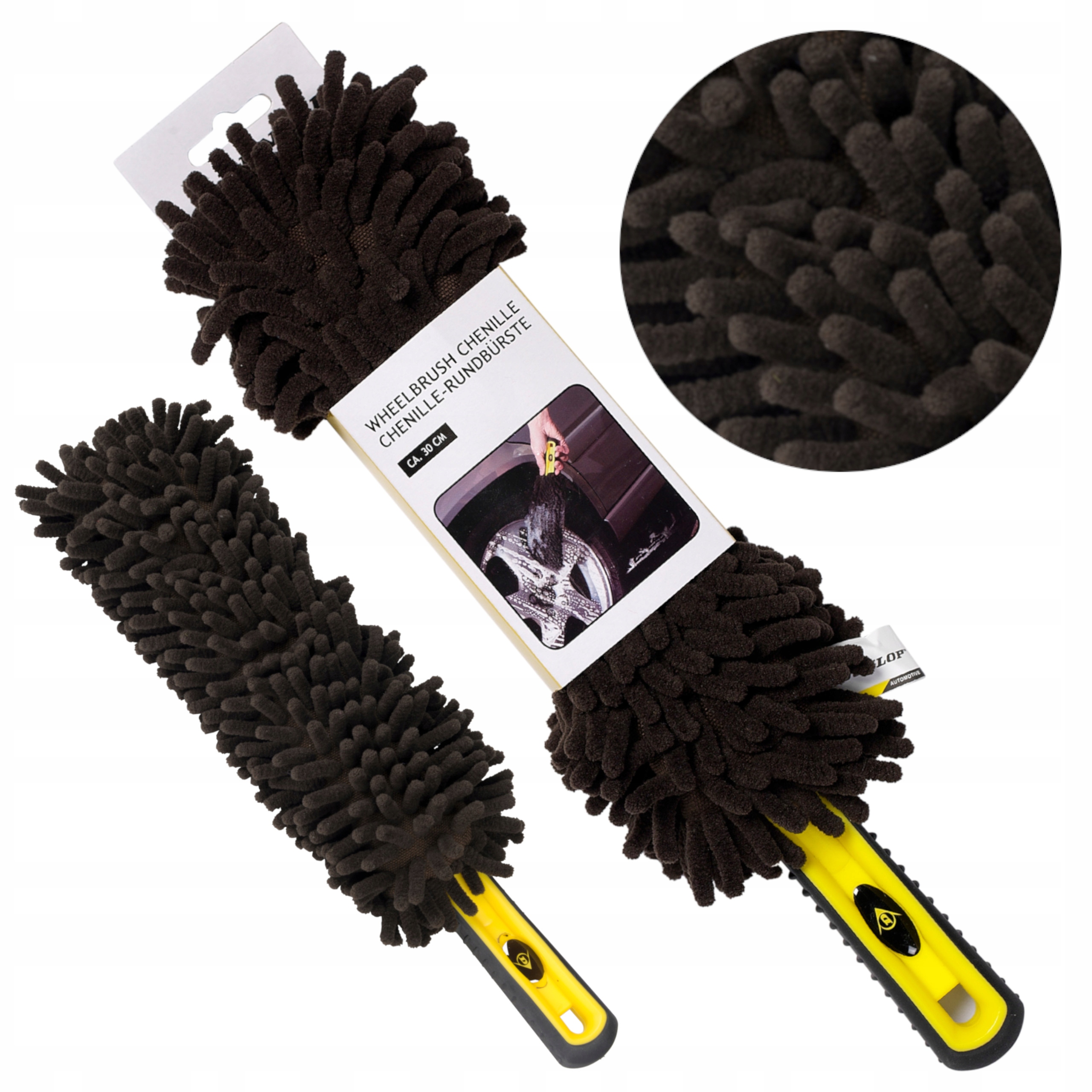 Szczotka do mycia czyszczenia felg kół samochodu auta z mikrofibrą Dunlop