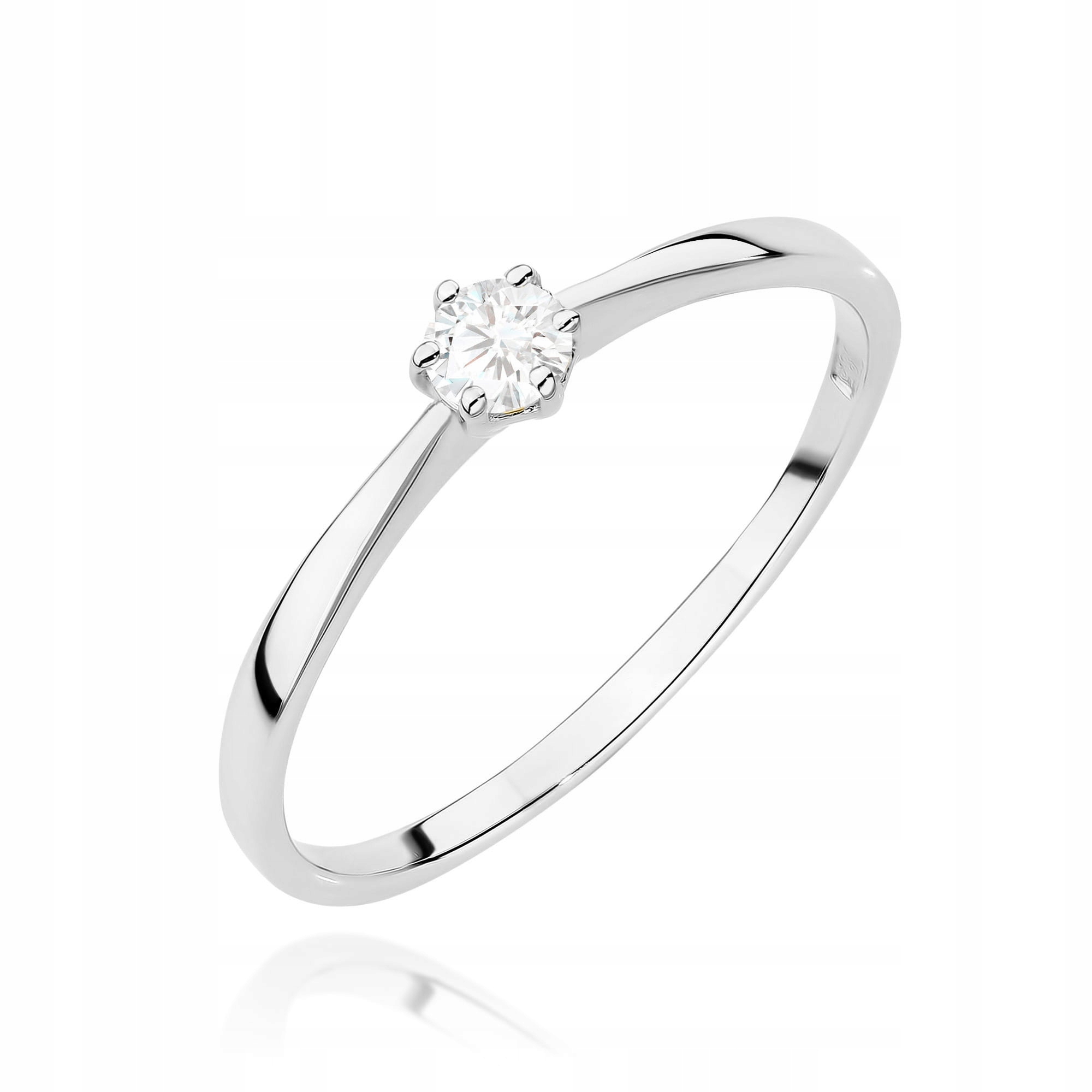 Prstýnek z bílého zlata 585 s briliantem 0,10 ct