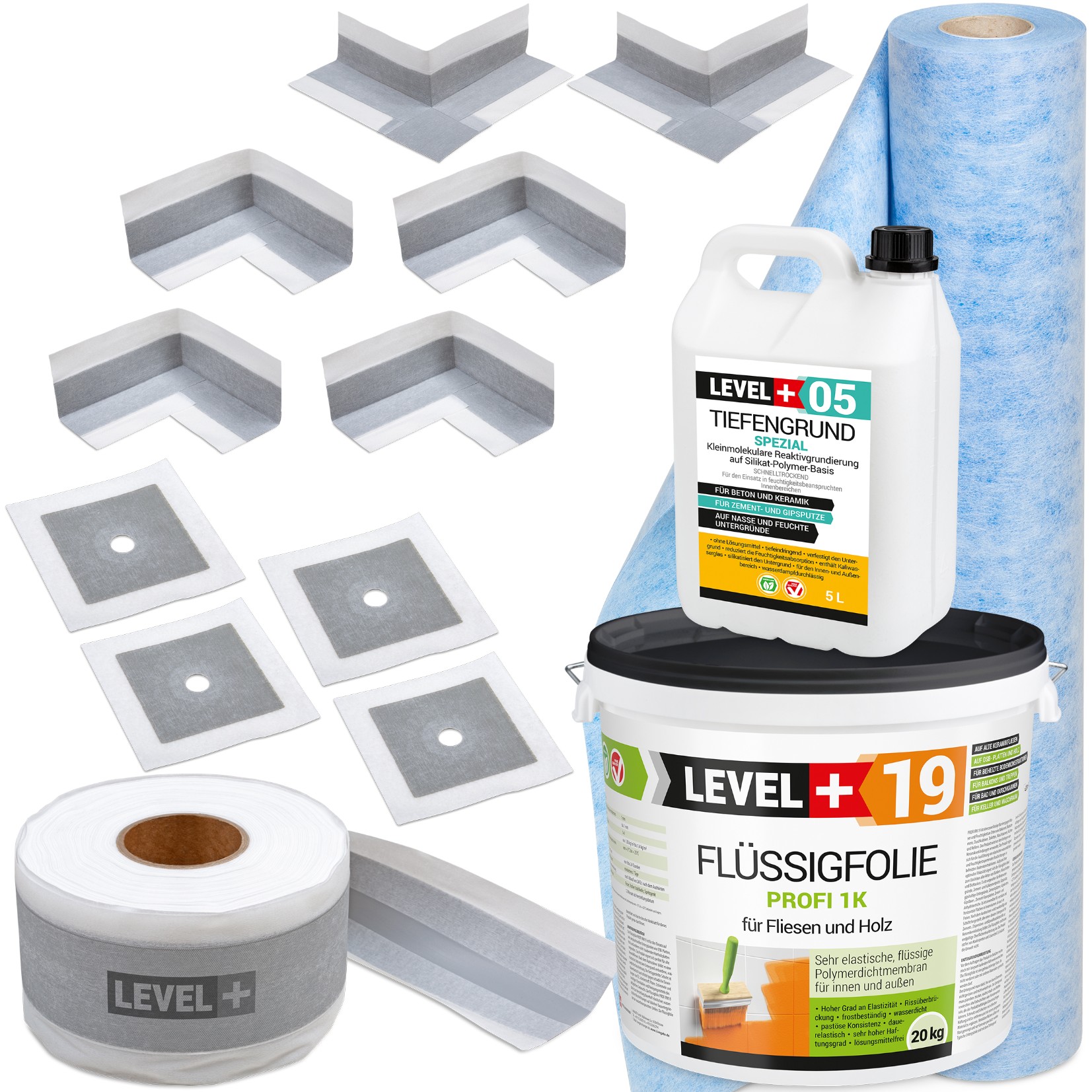 Fólie 20 kg Hydroizolační rohož 2 m, páska 20 m, zemina 5