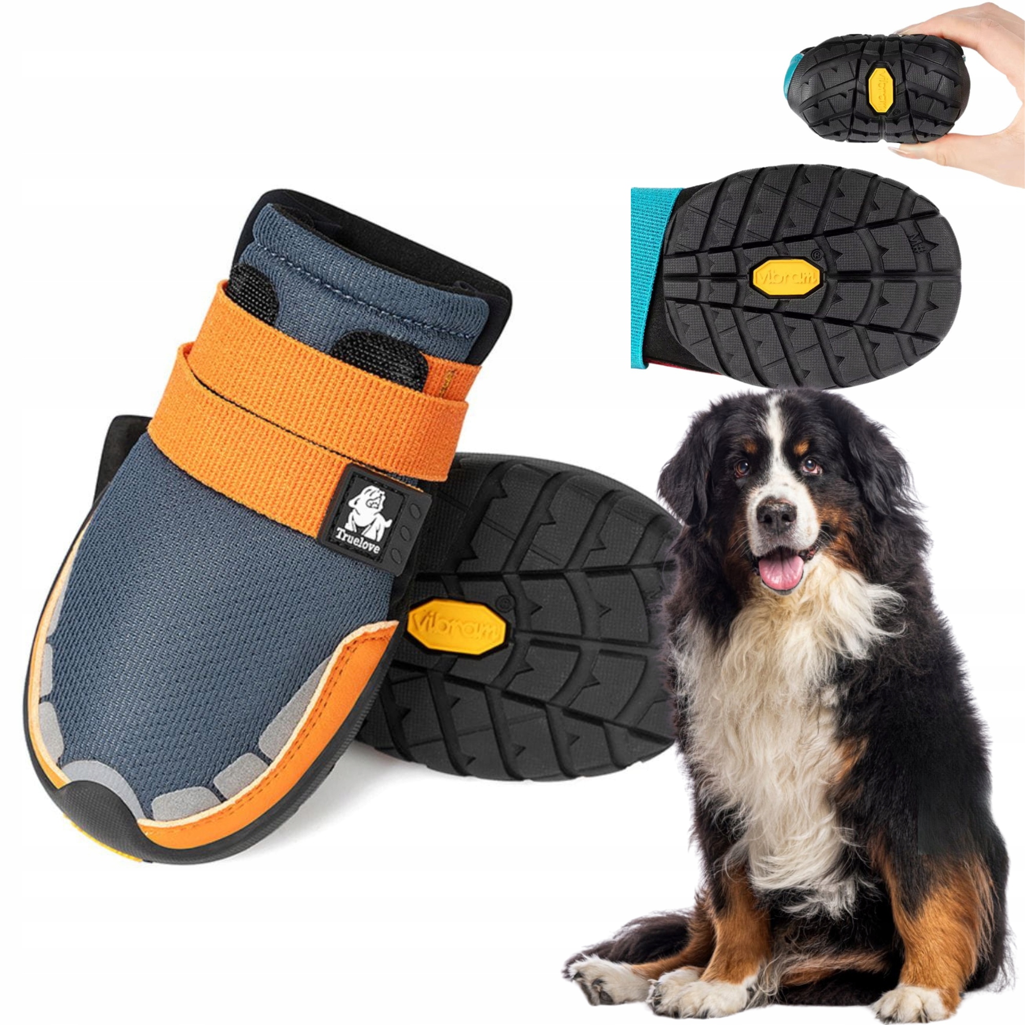 Levně Boty Pro Psa Truelove On Track Podrážka Vibram XXL (2 ks) 8,3 cm Tmavě Modré