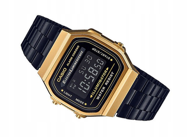 Hodinky Casio Retro A168WEGB-1BEF Černo-zlaté