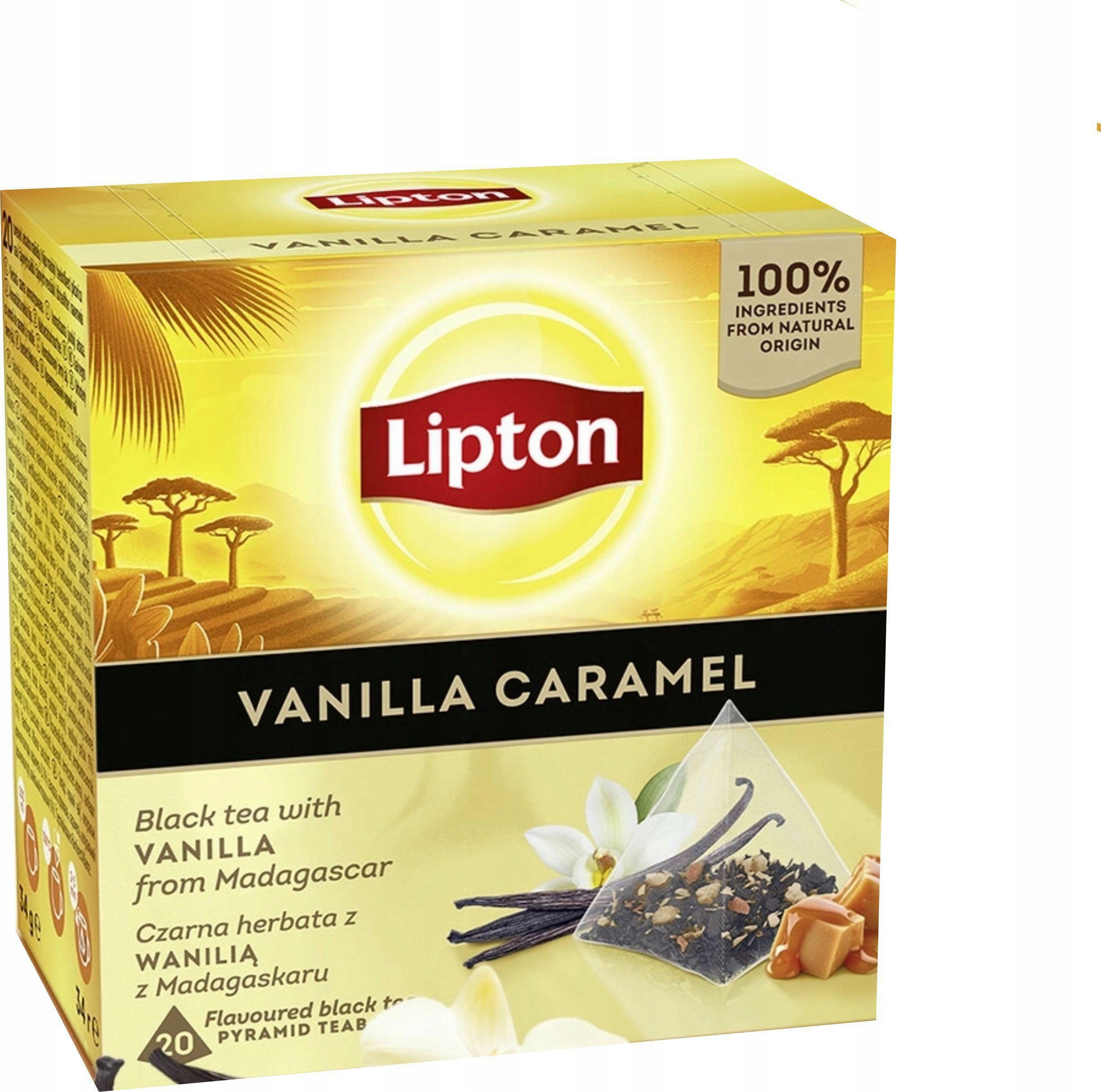 12 Sztuk Lipton Expresowa 20SZT White Tea Vanilla Caramel 34G