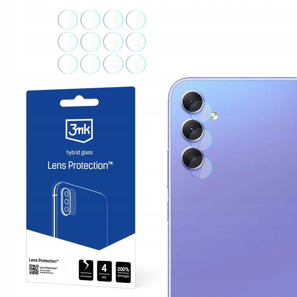 4x Szkło na aparat do Samsung Galaxy A35/A55 5G 3mk Lens Protection