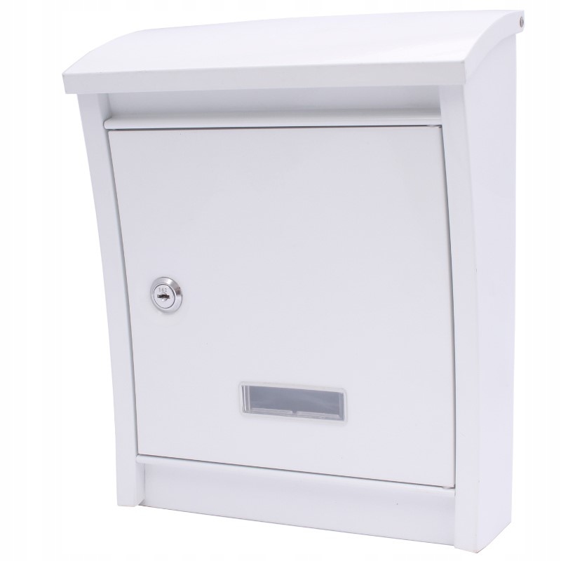 Aqbau poštovní schránka Dalmatia bílá 25x32x8-12 cm, ocelová, kompaktní