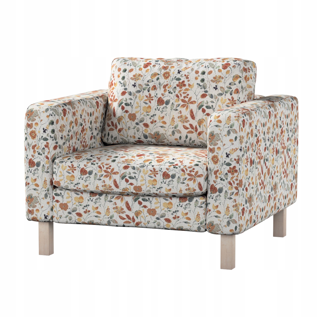 Poťah na kreslo Karlstad Ikea oranžovo-zelený