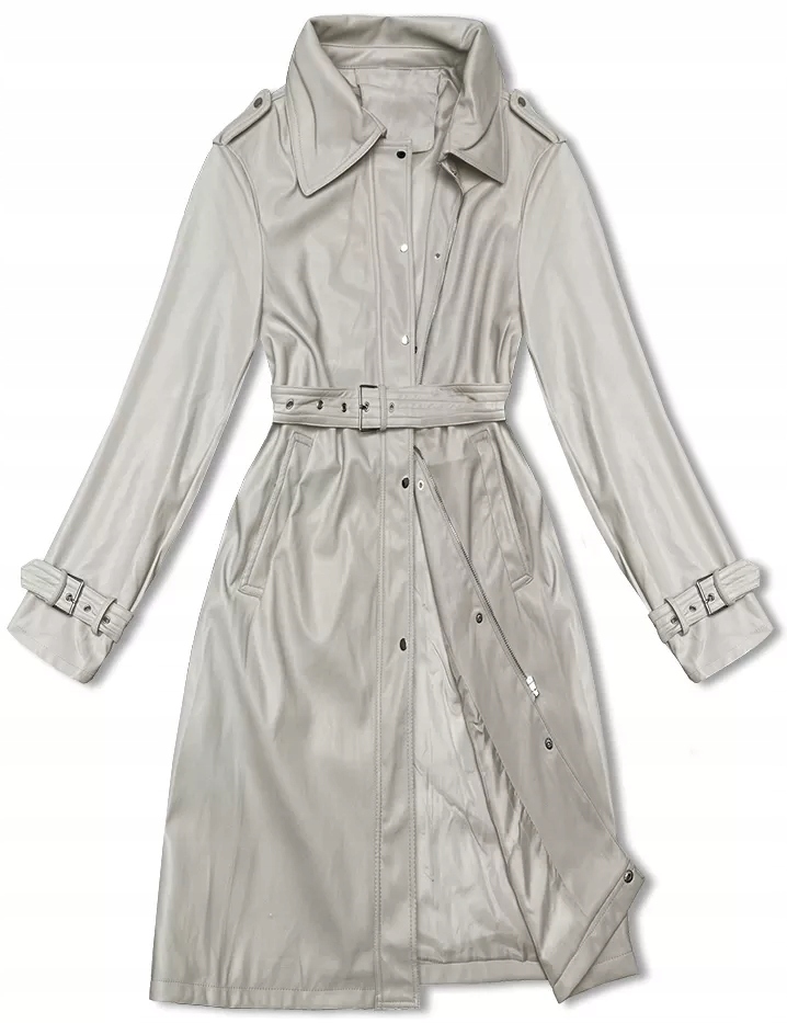 Kabát Z Ekokůže 11Z8101 Studený Béžový M (38)