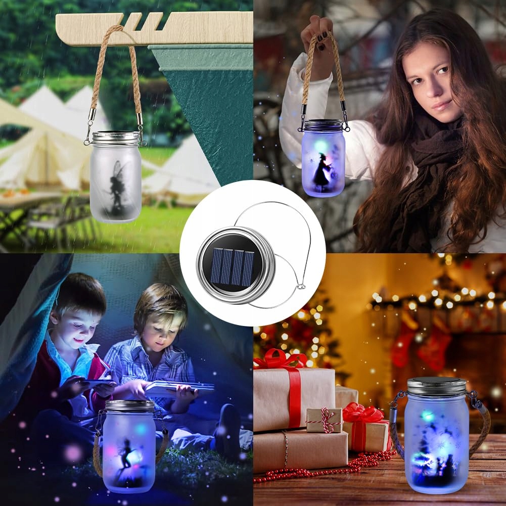 ADIWO Zestaw 3 Sztuki Solarnych Świateł 20 LED 2m Do Ogrodu IP44 — miniatura 6