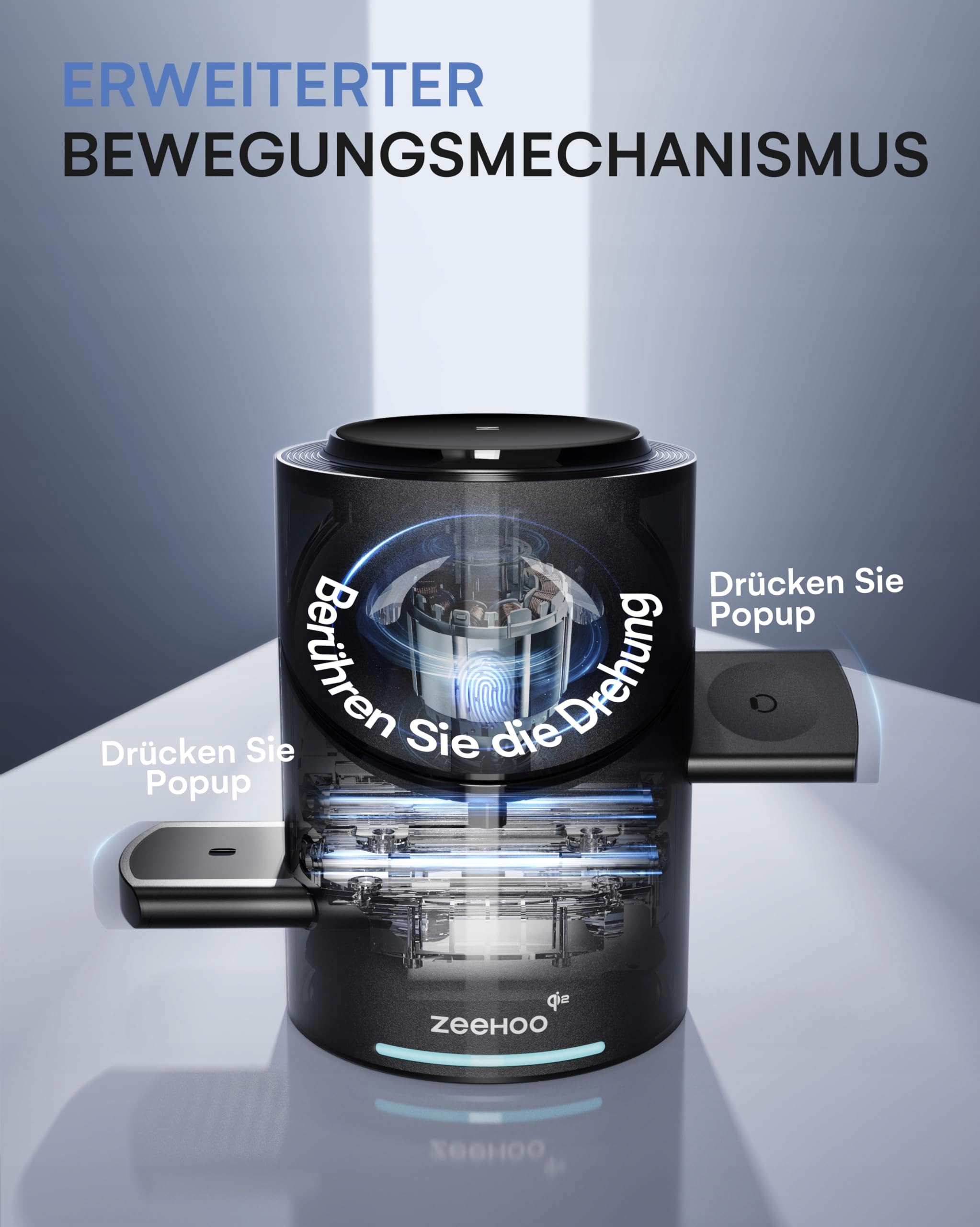 ZEEHOO Stacja Ładowania 3w1 Dla Apple Watch iPhone AirPods 15W Qi2 — miniatura 3