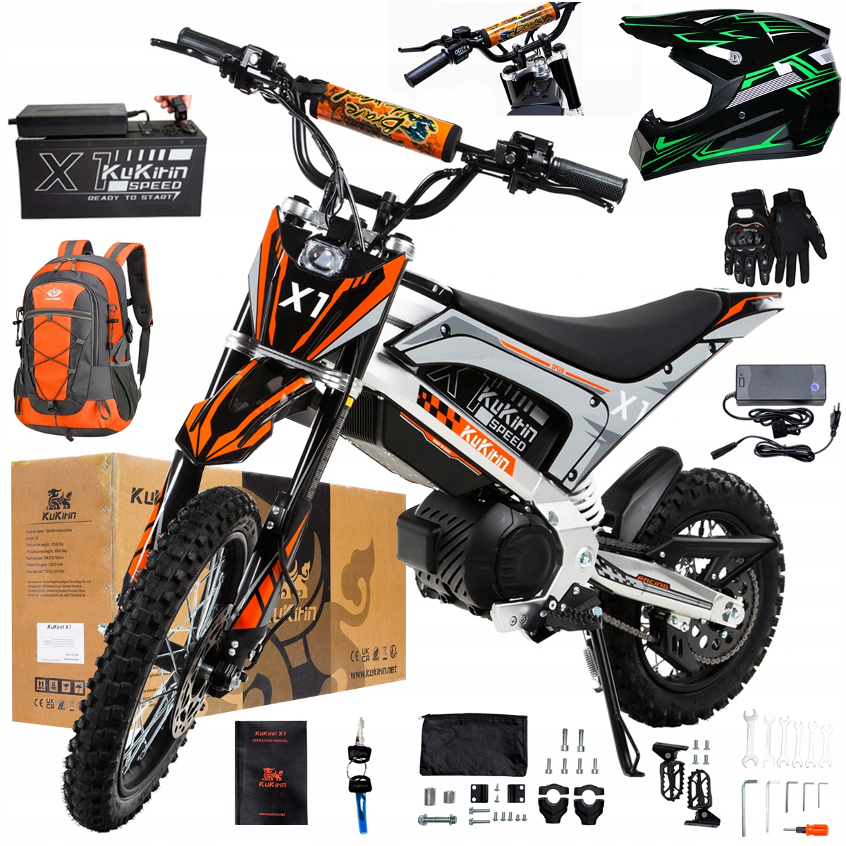 Kukirin X1 2026 Nové terénní elektrické vozidlo 2000W50KM/H 48V20.8Ah 14''