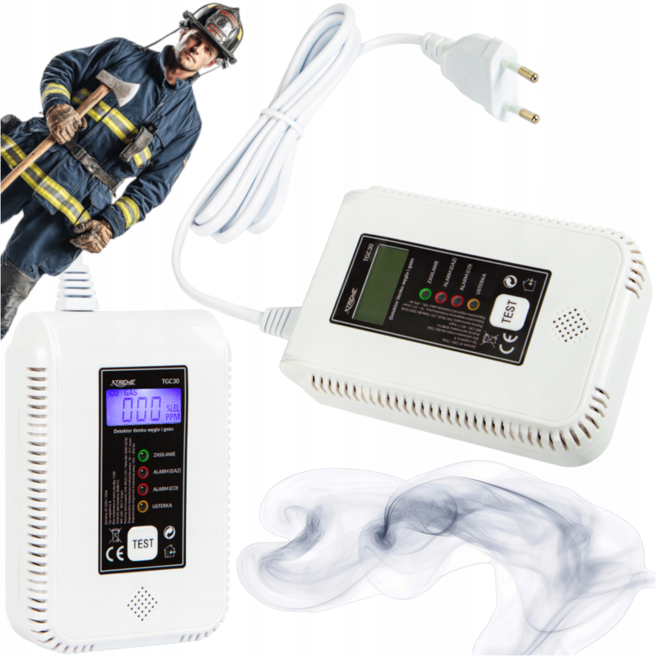 Detektor Oxidu Uhelnatého A Plynů 3v1 Obrazovka Hlasitý Signál Intuitivní