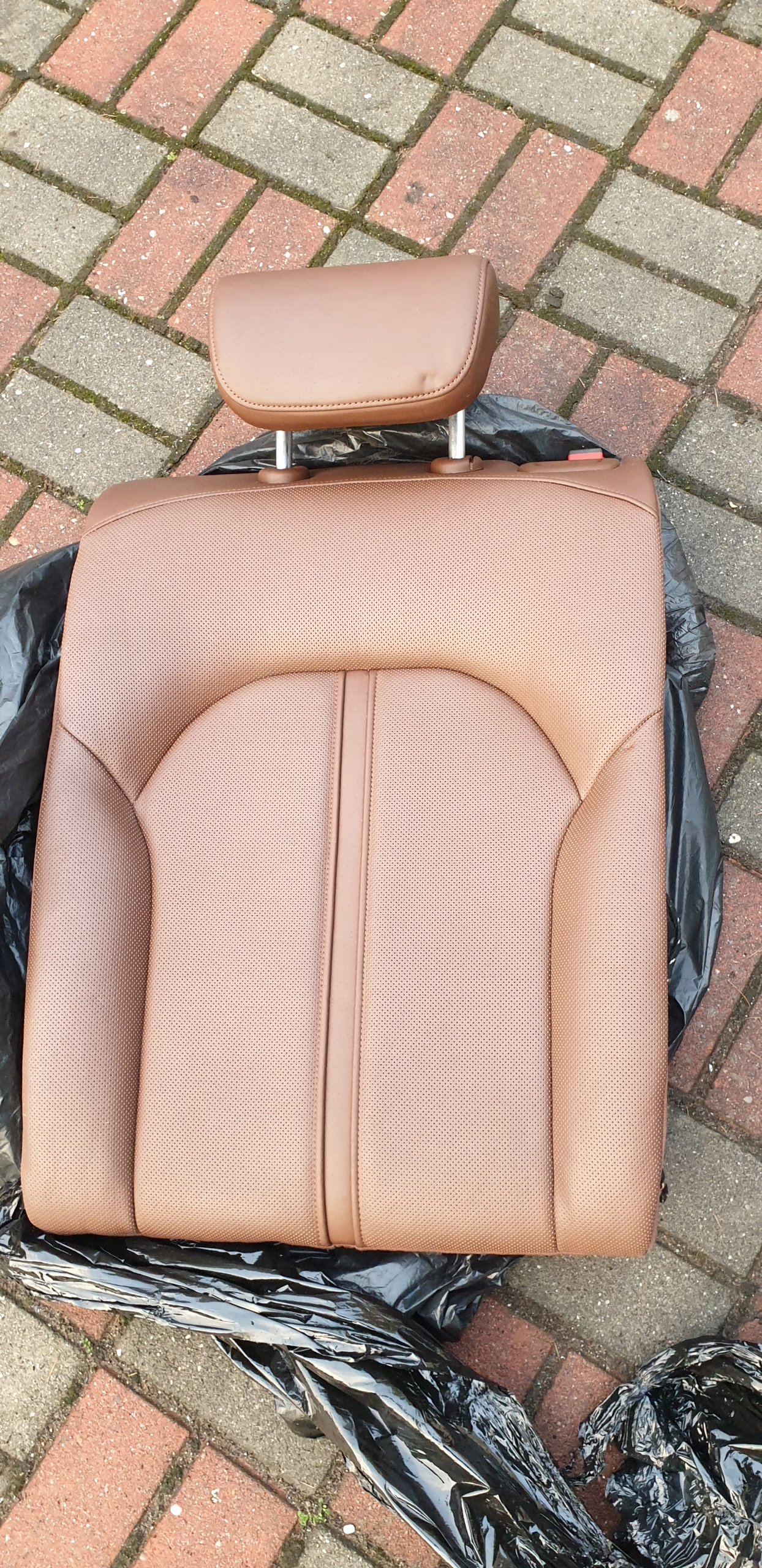backrest rear seat rear part heated AUDI A6 C7 4G leather VALCONA OE