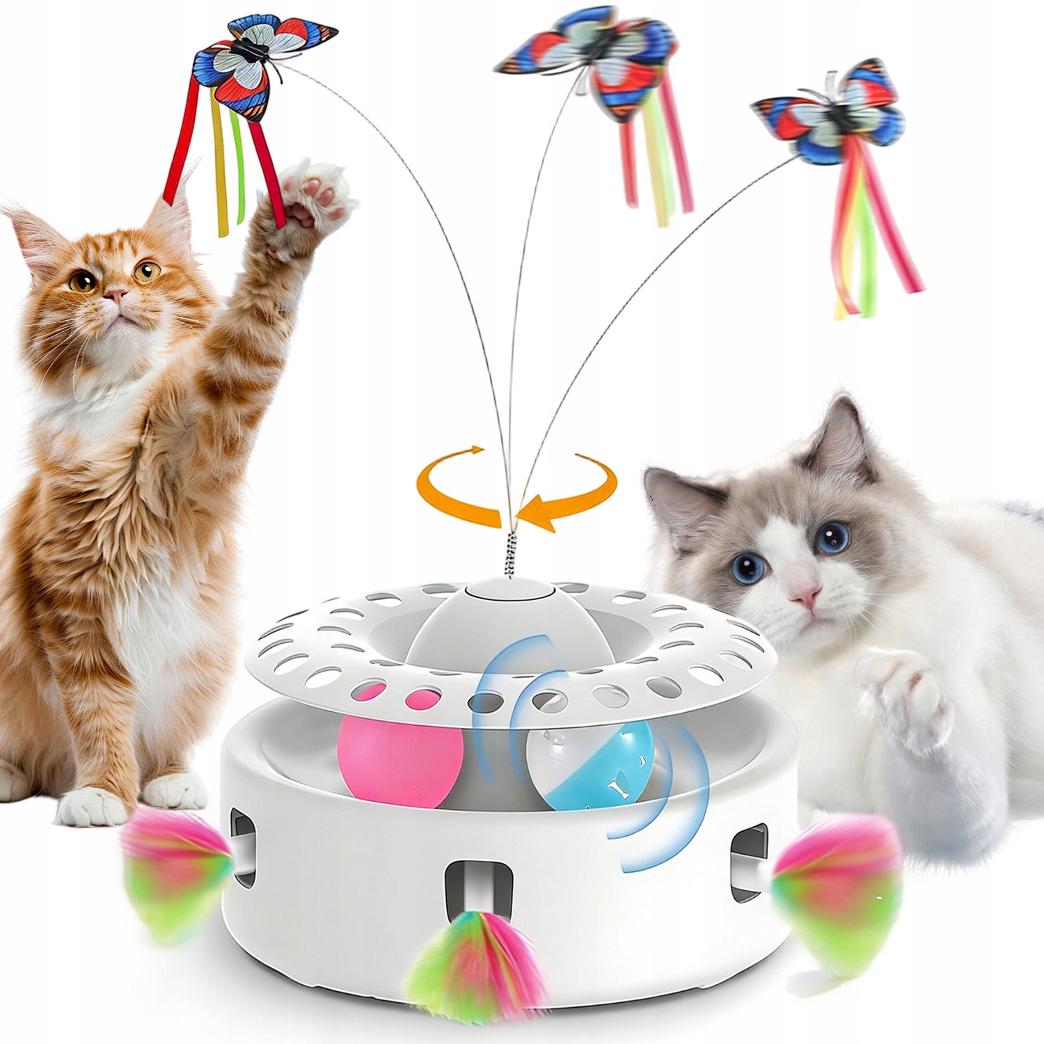 Hračka Pro Kočky Věž 3V1 S Míčky Na Hraní