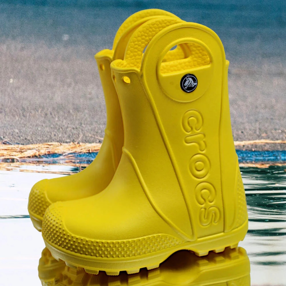 Kalosze dziecięce żółte Crocs Kids Handle IT Rain Boot 12803YELLOW 27-28 Rodzaj zapięcia Wsuwane